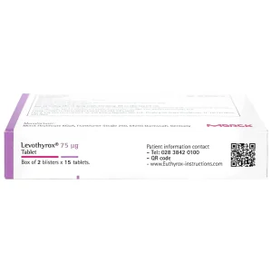 Thuốc Levothyrox 75µg Merck điều trị bướu giáp đơn thuần lành tính (2 vỉ x 15 viên)