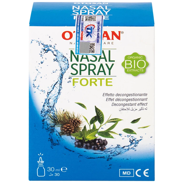 Dung dịch xịt mũi Otosan Nasal Spray Forte hỗ trợ điều trị viêm mũi, viêm xoang (30ml)