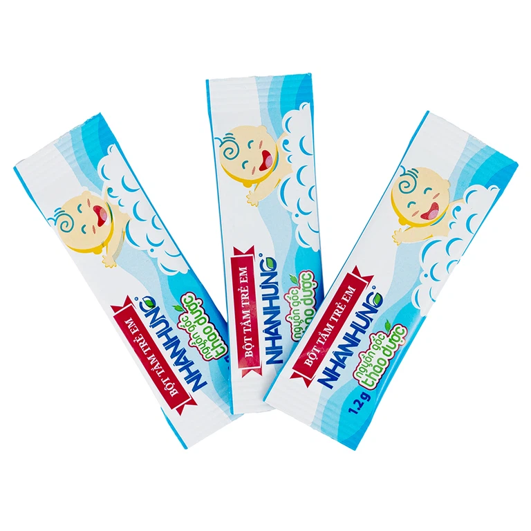 Bột pha nước tắm trẻ em Nhân Hưng làm sạch da, kháng khuẩn (1g x 30 gói)