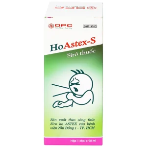 Siro HoAstex 90ml OPC dùng trị ho, giảm ho trong viêm họng, viêm phế quản