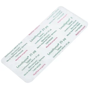 Thuốc Levothyrox 25µg Merck điều trị bướu giáp đơn thuần lành tính (2 vỉ x 15 viên)