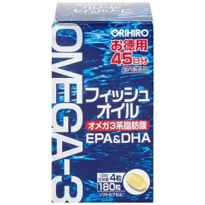 Viên uống Orihiro Fish Oil hỗ trợ tốt cho não bộ và thị lực (180 viên)