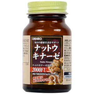 Viên nang Orihiro Nattokinase hỗ trợ giảm nguy cơ huyết khối (60 viên)