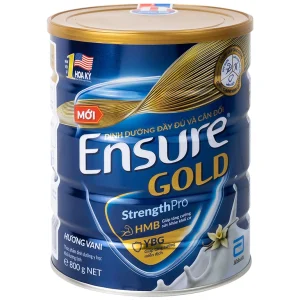 Sữa bột Ensure Gold StrengthPro Abbott hương vani tăng cường sức khỏe khối cơ, tăng miễn dịch (800g)
