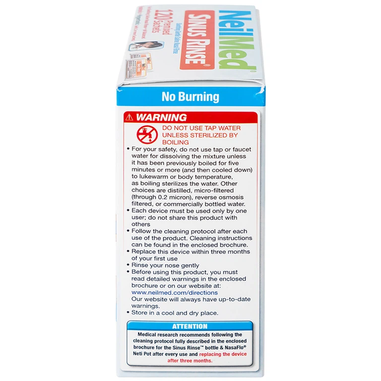 Muối rửa mũi Neilmed Sinus Rinse Kids giảm và ngăn ngừa các chứng viêm mũi dị ứng cho trẻ (120 gói)