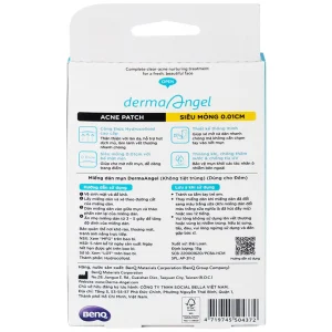 Miếng dán mụn ban đêm DermaAngel hút mụn, làm lành vết thương sau mụn (12 miếng x 15g)