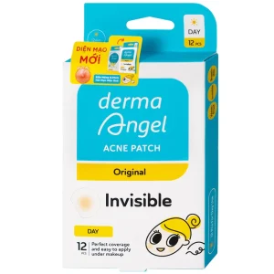 Miếng dán mụn ban ngày DermaAngel hút mụn nhanh chóng và làm lành vết thương sau mụn (12 miếng x 15g)