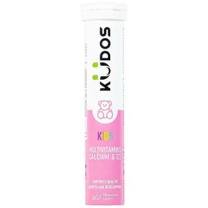 Viên sủi Kudos Kids Multivitamins Plus Calcium & D3 hương dưa hấu giúp bổ sung calci và vitamin cho cơ thể (20 viên)