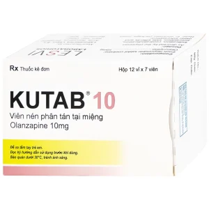 Thuốc Kutab 10 Levis điều trị tâm thần phân liệt, giai đoạn hưng cảm vừa đến nặng (12 vỉ x 7 viên)