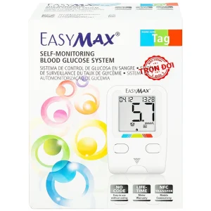 Combo 3 hộp que thử đường huyết Easy Max (25 que - Tặng máy do đường huyết Easy Max Tag)