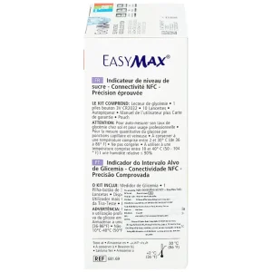Combo 3 hộp que thử đường huyết Easy Max (25 que - Tặng máy do đường huyết Easy Max Tag)