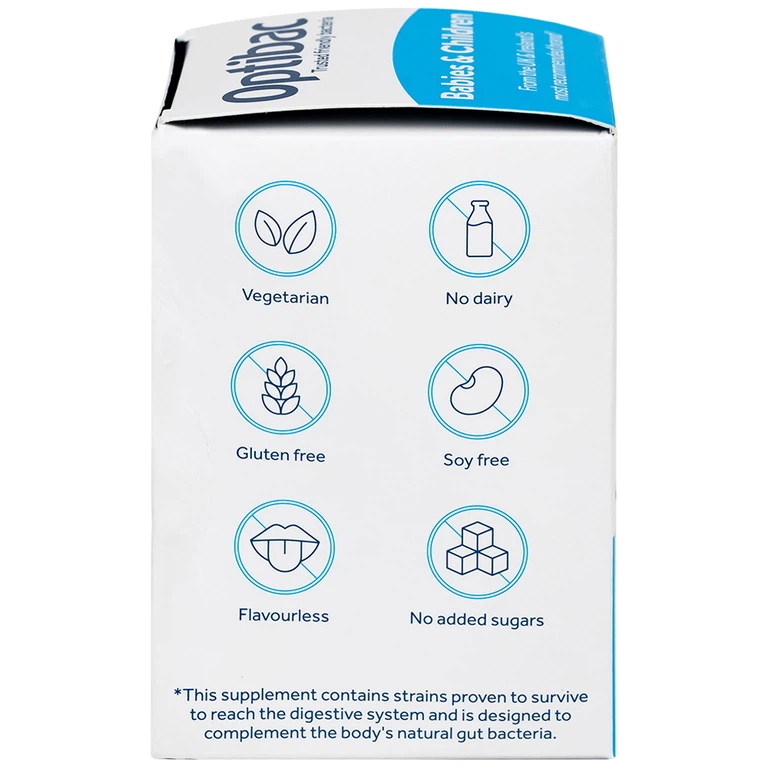 Bột Optibac Babies and Children Optibac Probiotics bổ sung lợi khuẩn cho đường ruột, hỗ trợ tiêu hóa (30 gói)