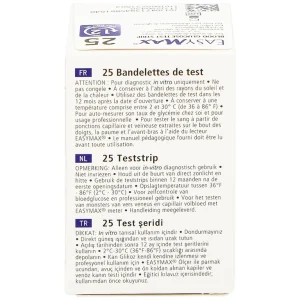 Combo 3 hộp que thử đường huyết Easy Max (25 que - Tặng máy do đường huyết Easy Max Tag)