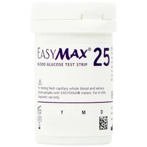 Combo 3 hộp que thử đường huyết Easy Max (25 que - Tặng máy do đường huyết Easy Max Tag)