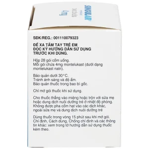 Thuốc Singulair 4mg Organon phòng và điều trị hen phế quản mạn tính (28 gói)