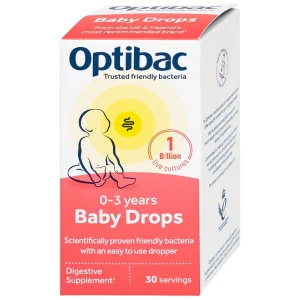Dung dịch Baby Drops 10ml Optibac Probiotics bổ sung lợi khuẩn cho đường ruột, hỗ trợ tiêu hóa