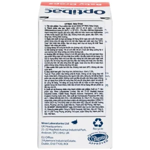 Dung dịch Baby Drops 10ml Optibac Probiotics bổ sung lợi khuẩn cho đường ruột, hỗ trợ tiêu hóa