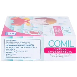 Dung dịch nhỏ giọt Comil PJ Pharma giảm rối loạn tiêu hóa, chướng bụng, đầy hơi, nôn trớ ở trẻ (20ml)