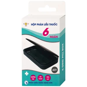 Hộp phân liều thuốc 6 ngăn A31 Duy Thành màu xanh