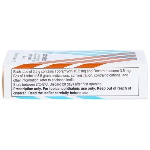 Thuốc mỡ tra mắt TobraDex Alcon điều trị viêm và nhiễm khuẩn (3,5g)