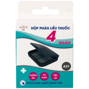 Hộp phân liều thuốc 4 ngăn A31 Duy Thành màu xanh
