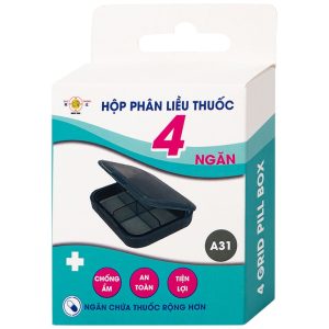 Hộp phân liều thuốc 4 ngăn A31 Duy Thành màu trà
