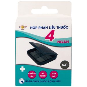 Hộp phân liều thuốc 4 ngăn A31 Duy Thành màu trà