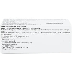 Thuốc Zavicefta 2g/0.5g Pfizer dùng trong nhiễm khuẩn ổ bụng, nhiễm trùng đường tiết niệu (10 lọ)