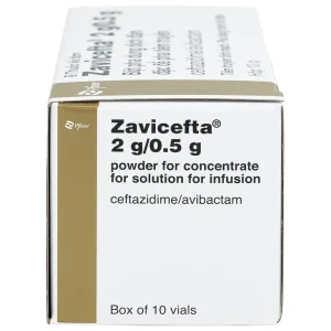 Thuốc Zavicefta 2g/0.5g Pfizer dùng trong nhiễm khuẩn ổ bụng, nhiễm trùng đường tiết niệu (10 lọ)