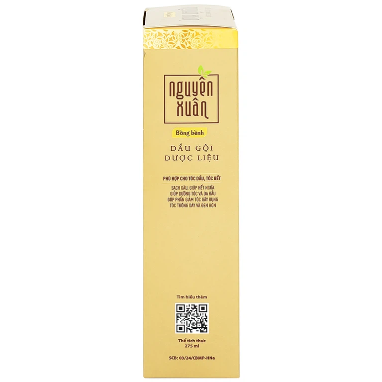 Dầu gội Dược liệu Nguyên Xuân Vàng Hoa Linh 275ml giảm gãy rụng, tóc khô và xơ