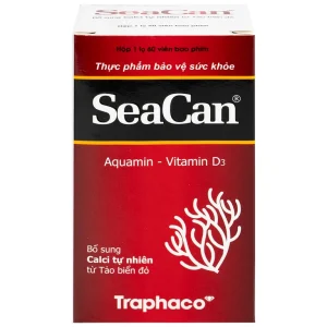 Viên nén Seacan Traphaco bổ sung Canxi và Vitamin D3 (60 viên)