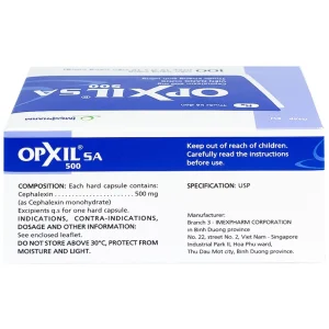 Thuốc OPXIL SA 500 Imexpharm điều trị các nhiễm khuẩn do các vi khuẩn nhạy cảm (10 vỉ x 10 viên)