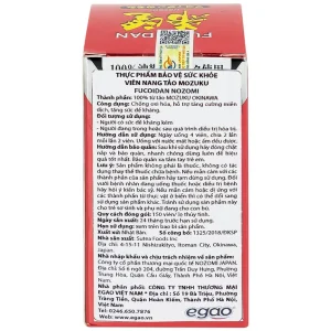 Viên nang tảo Mozuku Fucoidan Nozomi chống oxy hóa, hỗ trợ tăng cường miễn dịch (150 viên)