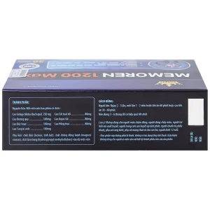 Viên uống hỗ trợ tăng cường tuần hoàn máu não Memoren 1200 Max Kingphar (Hộp 30 viên)