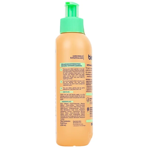 Dung dịch vệ sinh vùng kín Bimunica 250ml dành cho bé gái từ 0 tháng tuổi