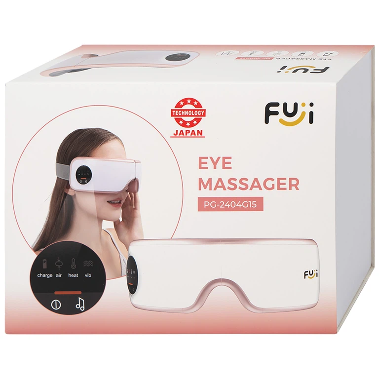 Máy mát xa mắt Fuji PG-2404G15 giúp massage thái dương và các huyệt đạo khác ở vùng mắt