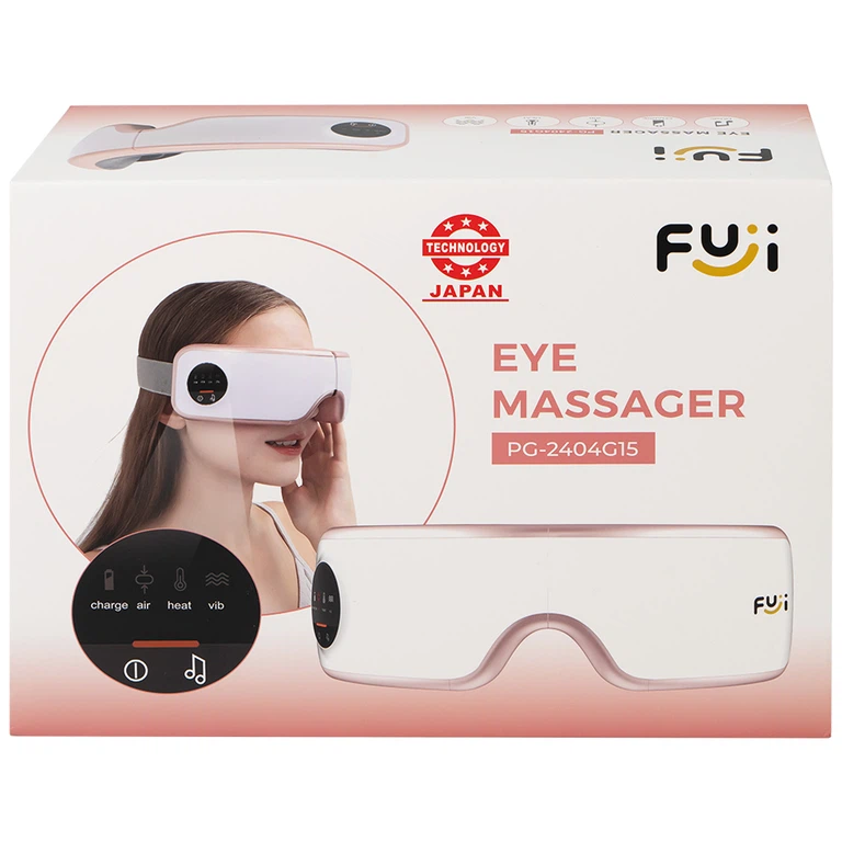 Máy mát xa mắt Fuji PG-2404G15 giúp massage thái dương và các huyệt đạo khác ở vùng mắt