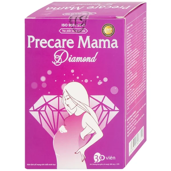 Viên uống Precare Mama Diamond cung cấp các vitamin, khoáng chất cho phụ nữ mang thai (30 viên)