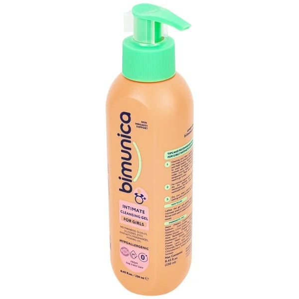 Dung dịch vệ sinh vùng kín Bimunica 250ml dành cho bé gái từ 0 tháng tuổi
