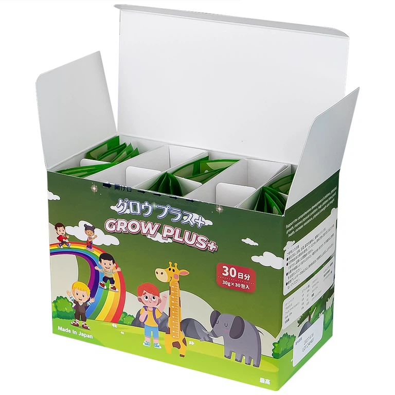 Dung dịch Grow Plus+ Makishokuhin hỗ trợ giúp trẻ phát triển thể lực và tăng cường sức đề kháng (30 gói)