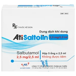 Dung dịch khí dung AtiSaltolin 2,5mg/2,5ml An Thiên điều trị chứng co thắt phế quản (5 ống)