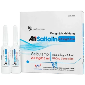 Dung dịch khí dung AtiSaltolin 2,5mg/2,5ml An Thiên điều trị chứng co thắt phế quản (5 ống)