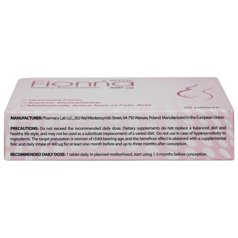 Thuốc Fionna hỗ trợ giảm nguy cơ thiếu máu do thiếu acid folic (1 vỉ x 30 viên)