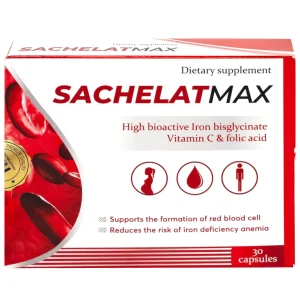 Viên uống Sachelat Max Haliphar Exim Pharma bổ sung sắt, hỗ trợ tăng khả năng tạo máu (2 vỉ x 15 viên)
