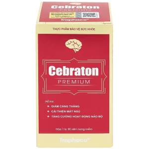 Viên uống Cebraton Premium Traphaco bổ sung vitamin cho não bộ, tăng tuần hoàn máu não (30 viên)