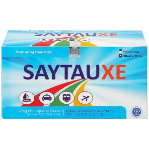 Nước uống thảo dược Saytauxe dùng trong trường hợp người đi tàu xe, người có nguy cơ say tàu xe (10 chai x 30ml)