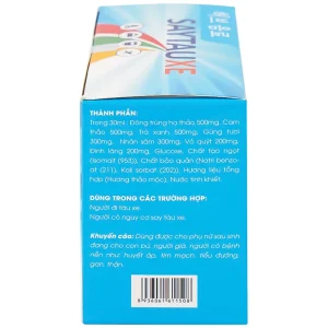 Nước uống thảo dược Saytauxe dùng trong trường hợp người đi tàu xe, người có nguy cơ say tàu xe (10 chai x 30ml)
