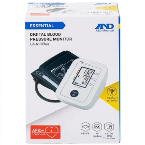 Máy đo huyết áp bắp tay tự động AND UA-611 Plus hỗ trợ đo huyết áp, cảnh báo đột quỵ