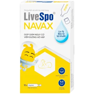 Dung dịch vệ sinh tai, mũi, họng LiveSpo Navax 4ml giảm nguy cơ viêm đường hô hấp (10 ống)