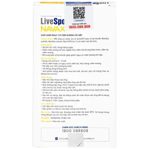 Dung dịch vệ sinh tai, mũi, họng LiveSpo Navax 4ml giảm nguy cơ viêm đường hô hấp (10 ống)